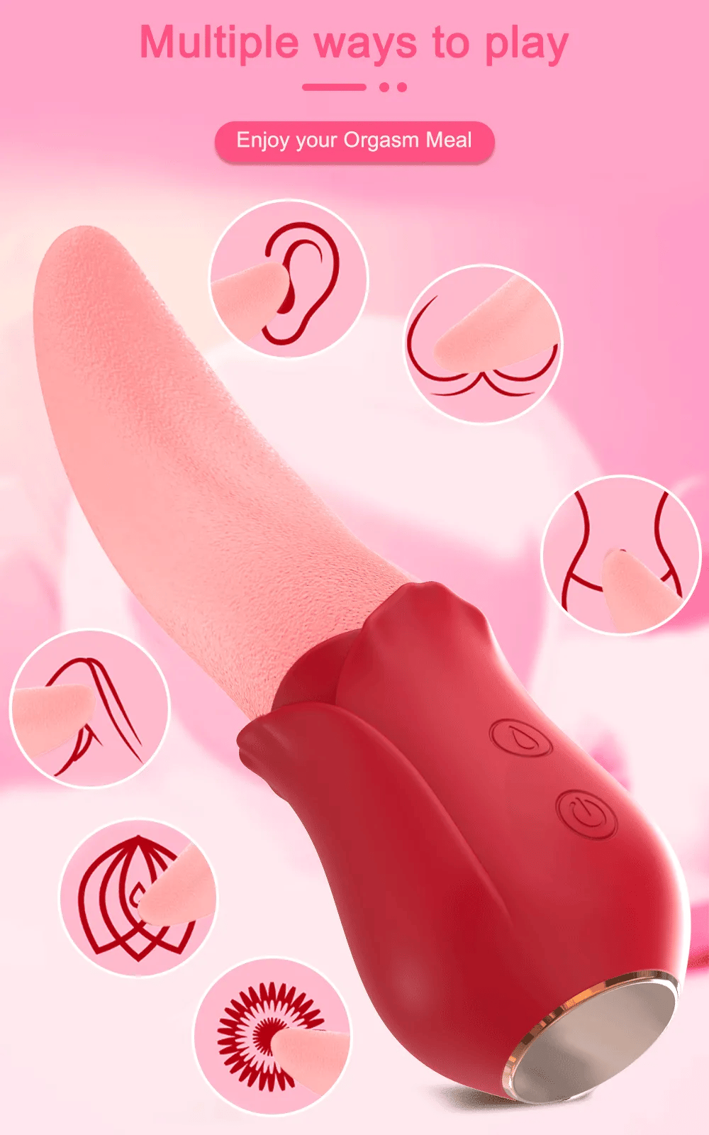 Vibromasseur Langue Lécheuse Miya | Stimulateur du vagin, Point G, Clitoris - Rechargeable par USB | Sextoy au Bénin -- Disponible Chez kikinette