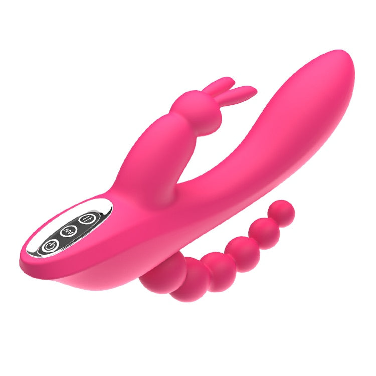 Vibromasseur à 3 têtes Katyusha | Stimulateur du vagin, Point G, Point C; Clitoris - Rechargeable par USB | Sextoy au Bénin -- Disponible Chez kikinette