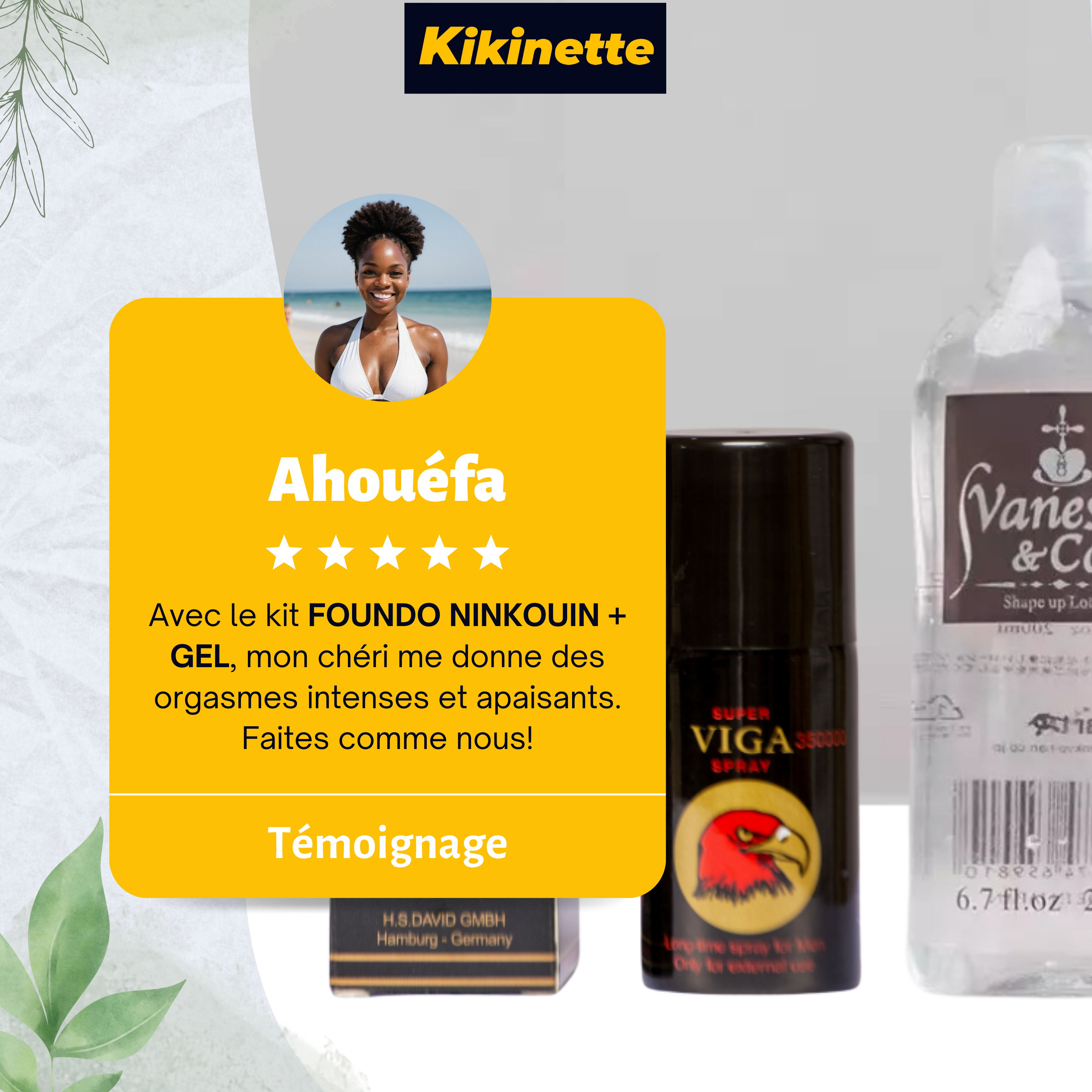1H de Mougouli, Le kit complet VIGA FOUNDO PARFUM (90ml)  ET GEL (200ml)