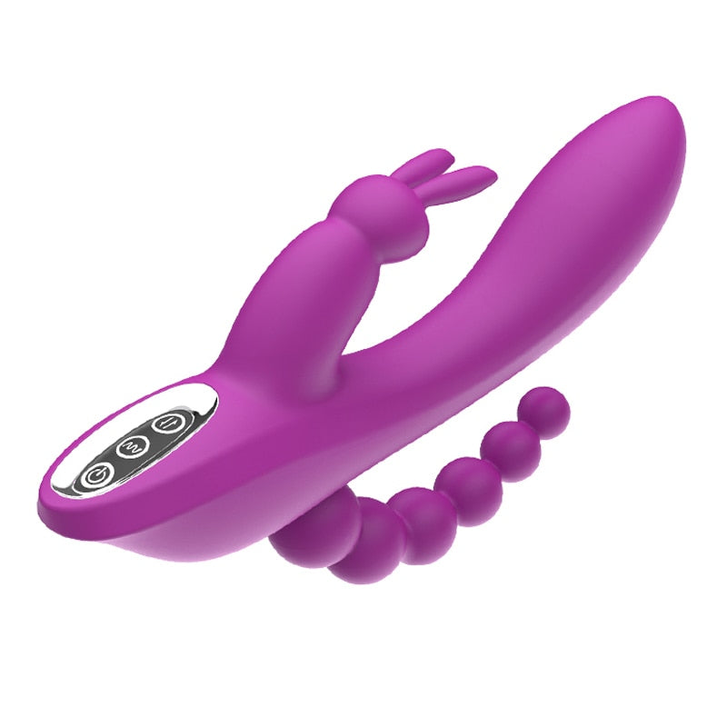 Vibromasseur à 3 têtes  Katyusha |  Stimulateur du vagin, Point G, Point C; Clitoris - Rechargeable par USB | Sextoy au Bénin -- Disponible Chez kikinette