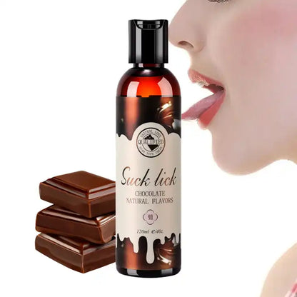 Lubrifiant chocolaté, fruité pour la pipe et la  lèche  - 120ml -- Disponible Chez kikinette