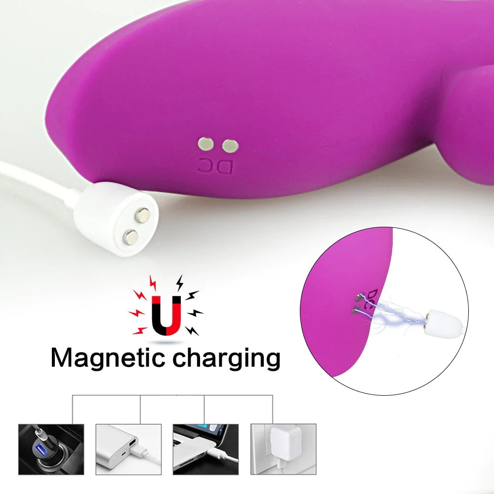 Vibromasseur à 3 têtes  Katyusha |  Stimulateur du vagin, Point G, Point C; Clitoris - Rechargeable par USB | Sextoy au Bénin -- Disponible Chez kikinette