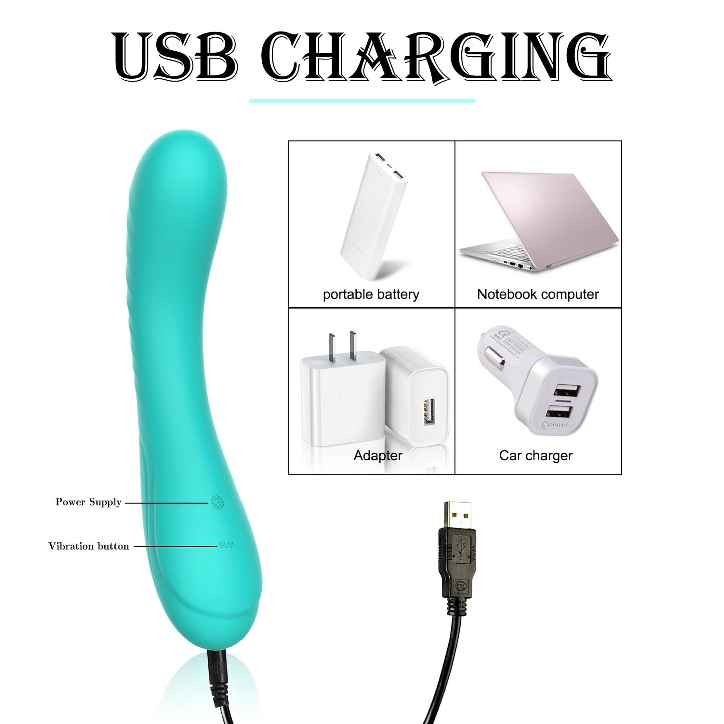 Godemichet Gode Marina |  Stimulateur du point G, Clitoris - Rechargeable par USB -- Disponible Chez kikinette